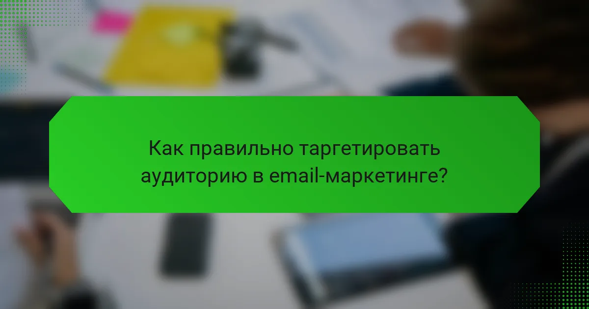 Как правильно таргетировать аудиторию в email-маркетинге?